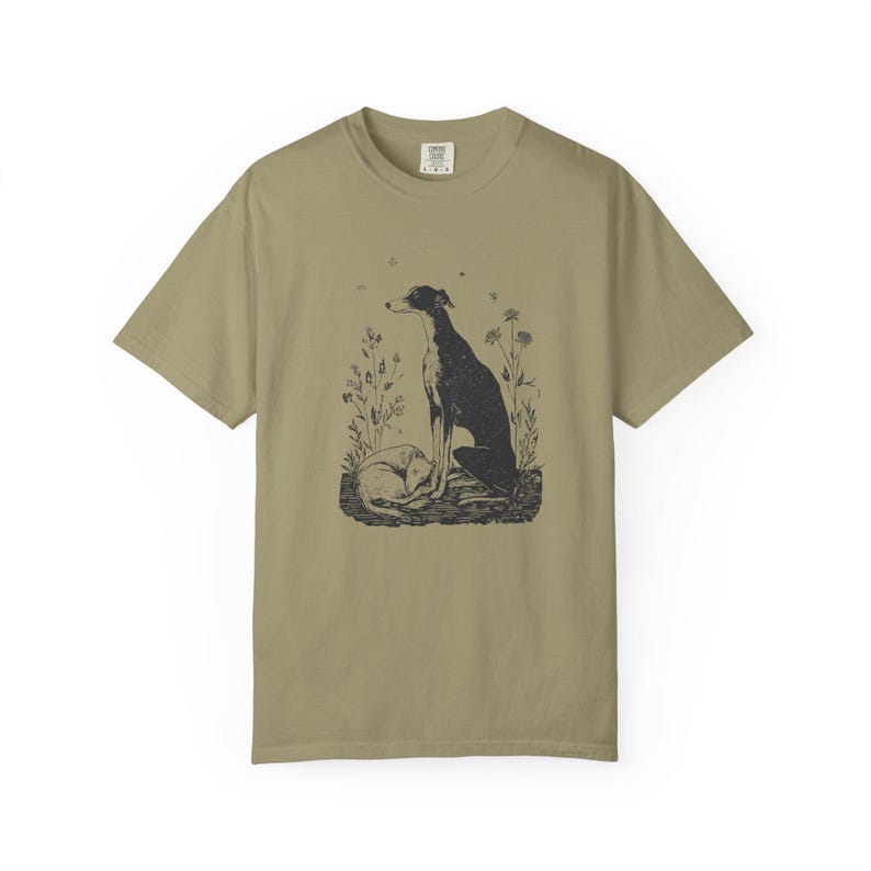 Whippet Siblings Comfort Colors T-shirt | Greyhound Gift, Vintage Dog Tee, Unisex Shirt, Sighthound Lover Top image 6
