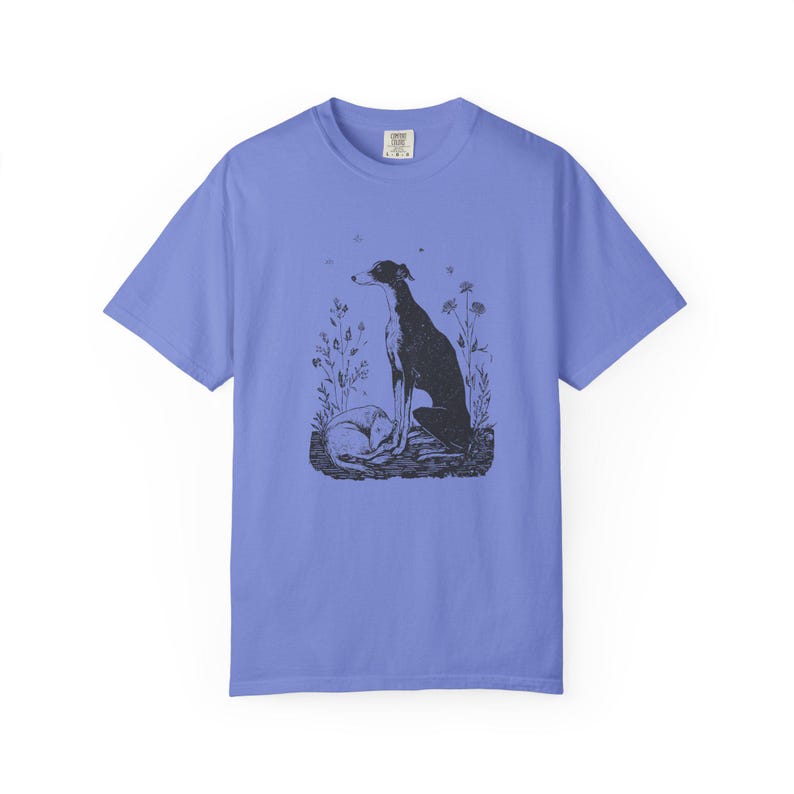 Whippet Siblings Comfort Colors T-shirt | Greyhound Gift, Vintage Dog Tee, Unisex Shirt, Sighthound Lover Top image 7