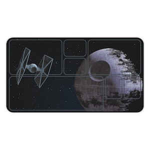 TIE Fighter and Death Star Playmat - Star Wars Unlimited - 22&quot; W x 12&quot; T - Right Handed