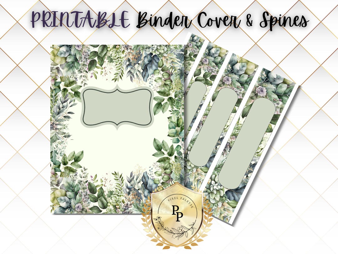 Floral Binder Cover & Spines — PDF for Planner, School and Home ...