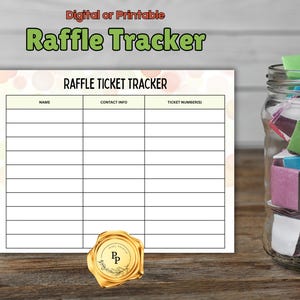 Printable Raffle Tracker: Entry Log, Winner & Prize Sheet (PDF Download)