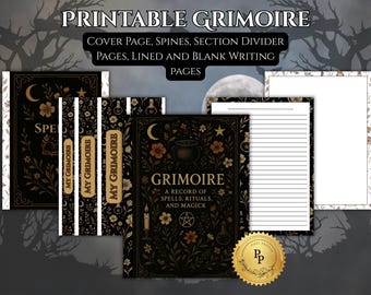 Printable Witch Journal Kit: Gothic Grimoire Pages (PDF Download)