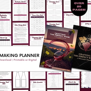 Weinbereitungs-Planer: Wein-Tagebuch, Chargen- & Kellertracker (digital oder druckbares PDF)