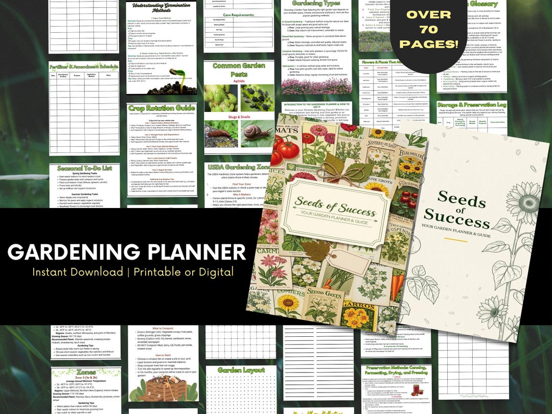 Printable Garden Planner PDF – Seed Starting & Planting Tracker ...