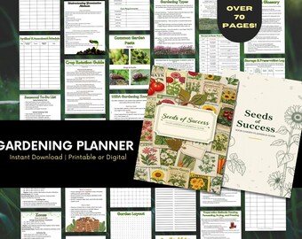Printable Garden Planner – Seed Starting, Harvest Logs (PDF Download)