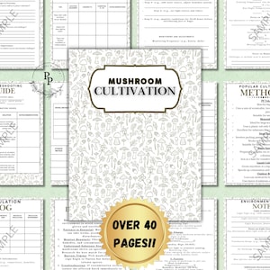 Mushroom Cultivation Tracker: Grow Log Journal (Printable PDF)