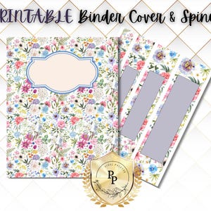 Printable Binder Covers | Aesthetic Binder Cover Set | Editable PDF Binder Dividers for School, Home, Office | Instant Download