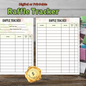 Printable Raffle Tracker: Fundraiser Entry Log (PDF)