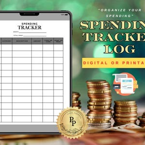 Registro de gastos imprimible / Rastreador de gastos, Planificador de presupuesto y Organizador financiero / Descarga digital