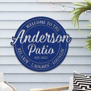 Personalized Pool Metal Sign, Custom Pool & Patio Sign, Make it Your Own Wording, Business Sign, Wedding Gift, Housewarming Gift