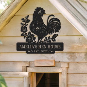 Customized Chicken Farm Metal Sign, Personalized Chicken Coop, Hen House Coop Sign, Family Name Sign for Farm House, Farm Decor, Famer Gifts