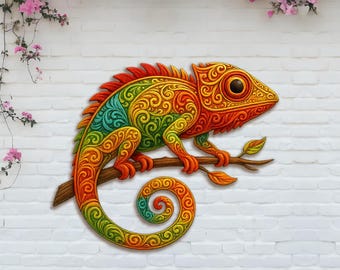 Metal Lizard Wall Art, Colorful Lizard, Lizard Wall Hanging, Metal Lizard Sign, Vintage Lizard, Housewarming Gift, Reptile Sign, garden sign