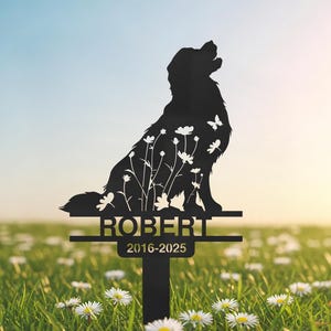 Custom Golden retriever Memorial Stake Metal Sign, Dog Lover, Pet Loss Gift, Sympathy Sign, Pet Grave Markers Sign, Remembrance Stake