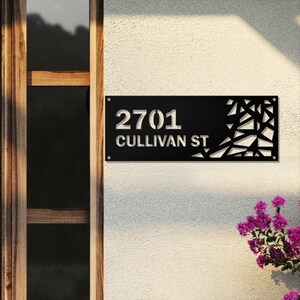 Custom Address Metal Art Sign, Address Wall Art, Metal House Numbers, Metal House Number Address Sign, Housewarming Gift, Welcome Sign