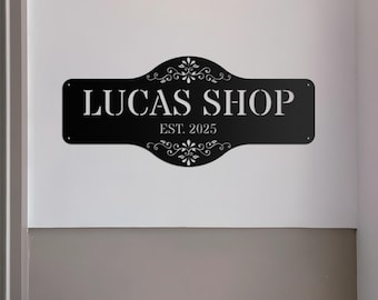 Personalized Business Metal Sign, Custom Metal Sign, Outdoor Signs, Family Name Sign Metal, Store Wall Art Decor, Housewarming Gift
