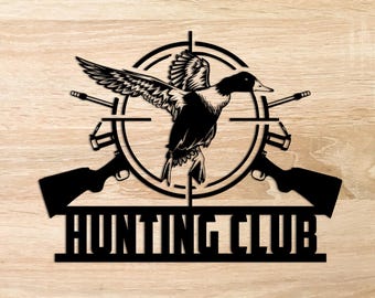 Custom Duck Hunting Metal Wall Art LED Light Personalized Hunter Name Sign Home Decor Duck Cabin Decoration Housewarming Birthday Xmas Gift