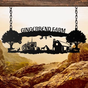 Personalized Your Metal Farm Sign, Farmhouse Metal Sign, Custom Ranch Sign, Farmhouse Decor,  Farm Gate Sign, Outdoor Decor, Farmer Gifts