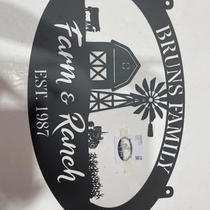 Personalized Your Metal Farm Sign, Farmhouse Metal Sign, Custom Ranch Sign, Farm Gate Sign, Farmhouse Decor, Farmer Gift, Outdoor Decor image 11