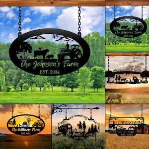 Personalized Your Metal Farm Sign, Farmhouse Metal Sign, Custom Ranch Sign, Farm Gate Sign, Farmhouse Decor, Farmer Gift, Outdoor Decor