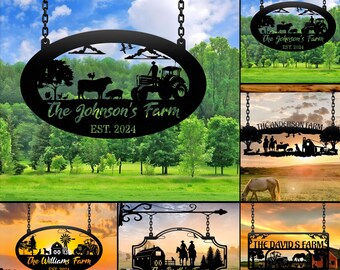 Personalized Your Ranch Metal Sign, Design Your Farm Sign, Custom Metal ...