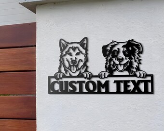 Custom Dog Metal Sign, Custom Dog Address House Number Sign, Dog Monogram, Dog Sign, Dog Mom Gift, Dog Gift, Dog House Decor, Gift for Dogs