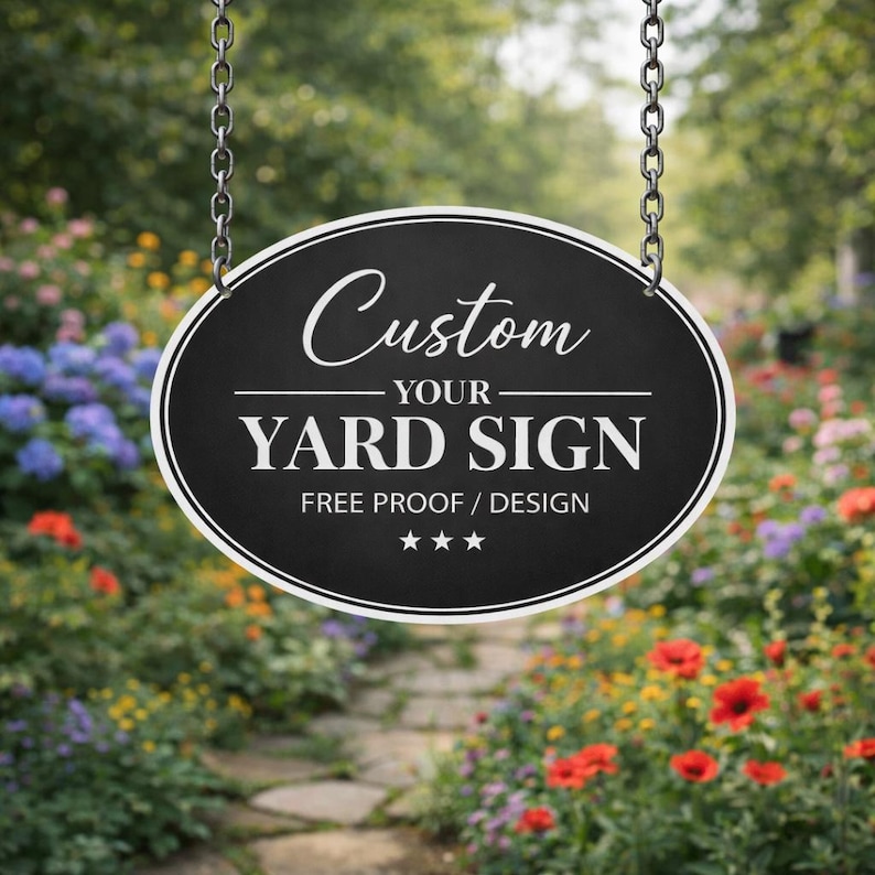 Custom Metal Sign With Proof, Personalized Outdoor Sign, Custom Yard or ...