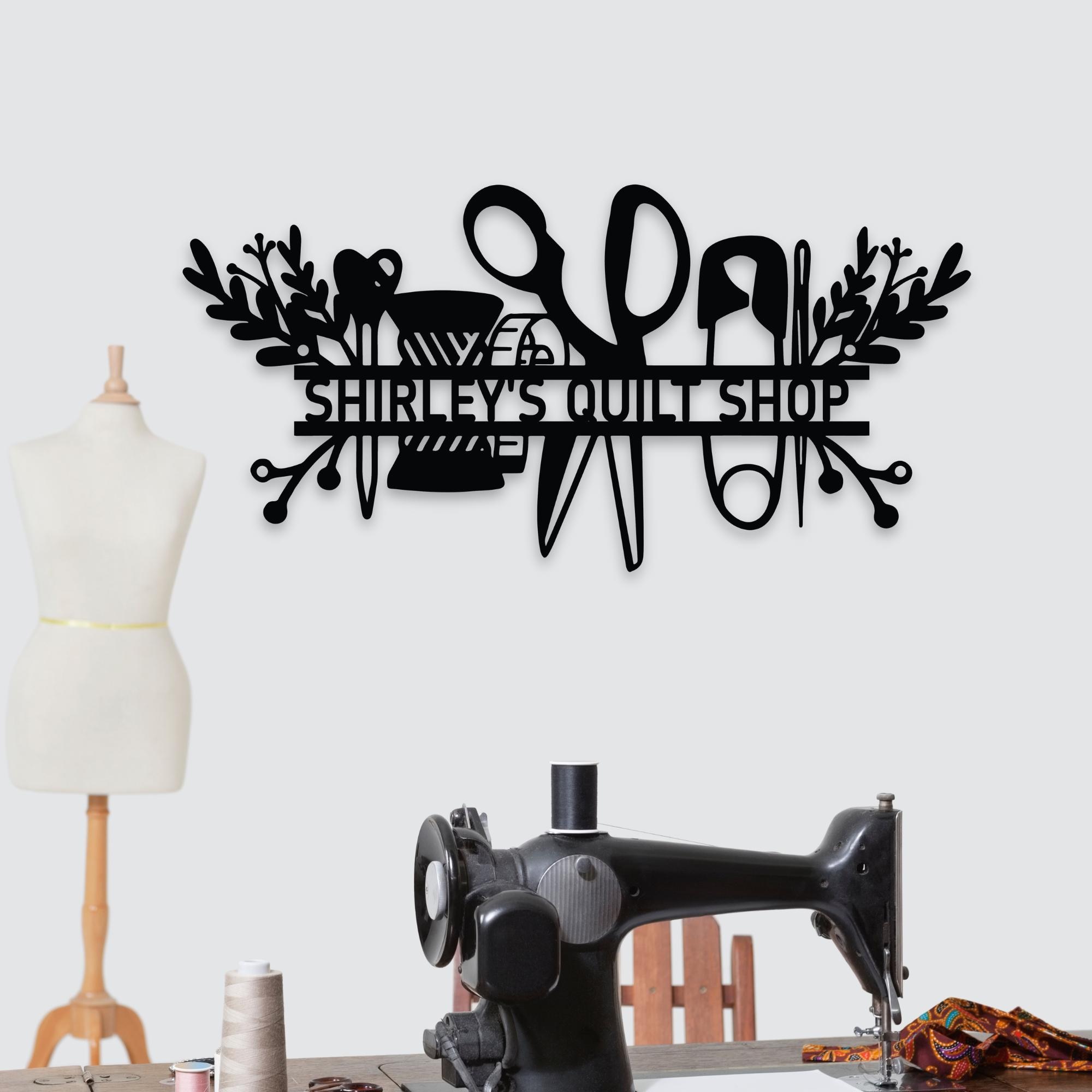 Sewing Tools Sign Custom Sewing Machine Metal Sign, Personalized Sewing Room Decor ...