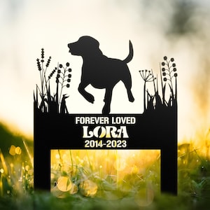 Labrador Retriever Memorial Stake Sign Personalized, Pet Grave Markers Sign, Sign With Stake, Pet Loss Gift, Sympathy Sign, Garden Decor