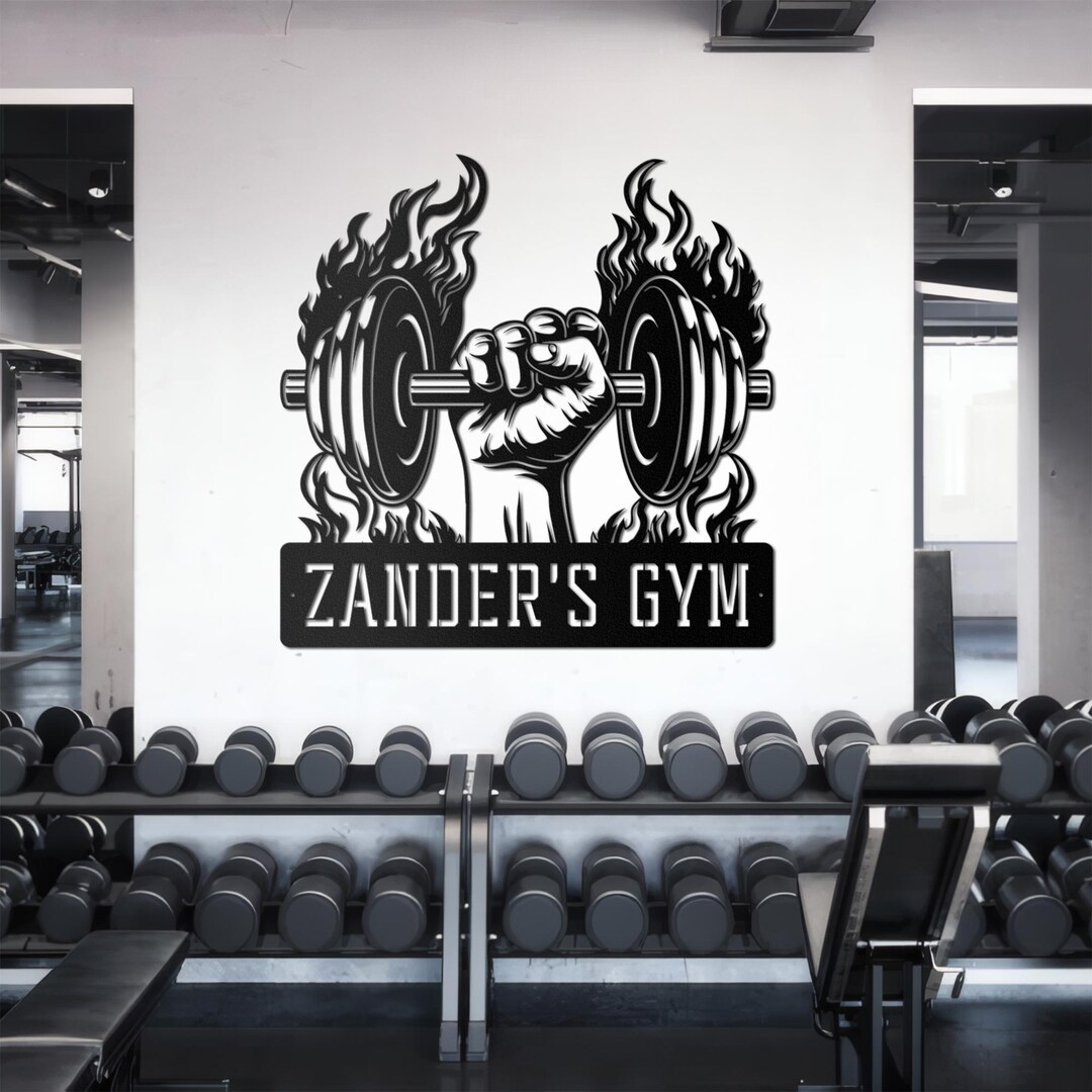 Custom Gym Metal Sign Gym Sign,powerlifting Sport Metal Wall Art