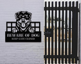 Letrero de advertencia para exteriores: letrero metálico para exteriores, letrero rústico para porche o cerca que dice "Mantenga la puerta cerrada".