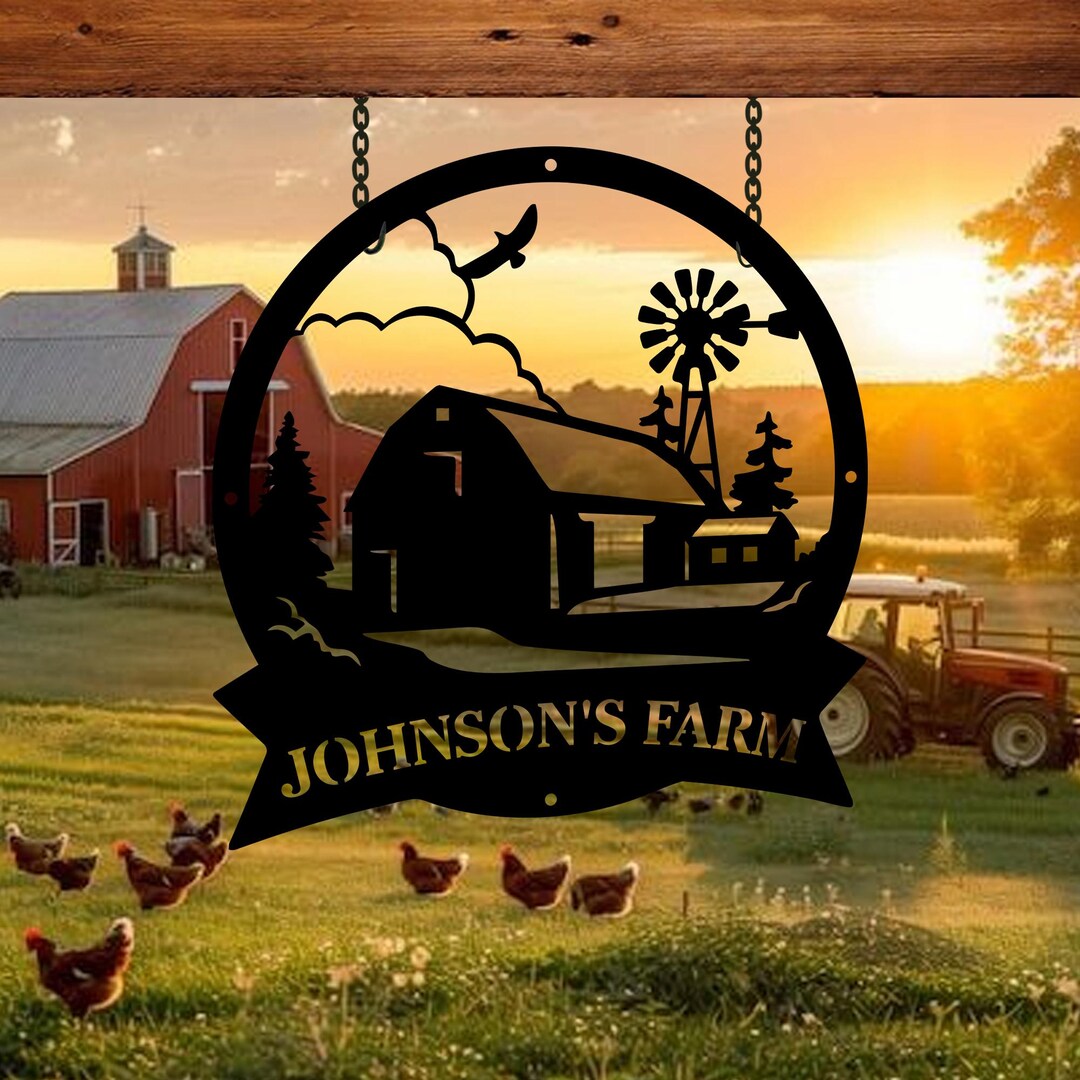 Personalized Your Metal Farm Sign, Farmhouse Metal Sign, Custom Ranch ...