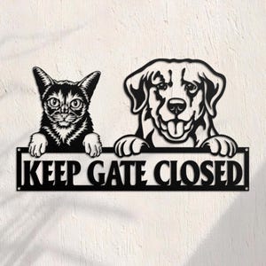 Custom Peeking Dogs and Cats Address Sign, Puppy Metal Address House number, Hanging Address Plaque, Outdoor Garden Decor, Pet Lover&#39;s Gifts