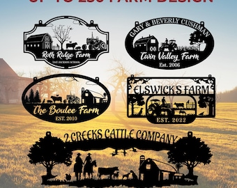 Personalized Your Metal Farm Sign, Farmhouse Metal Sign, Custom Ranch Sign, Farm Gate Sign, Farmhouse Decor, Farmer Gift, Outdoor Decor