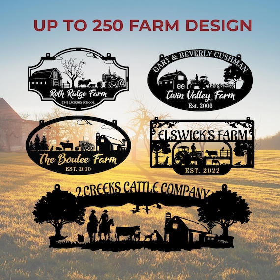 Personalized Your Metal Farm Sign, Farmhouse Metal Sign, Custom Ranch Sign, Farm Gate Sign, Farmhouse Decor, Farmer Gift, Outdoor Decor
