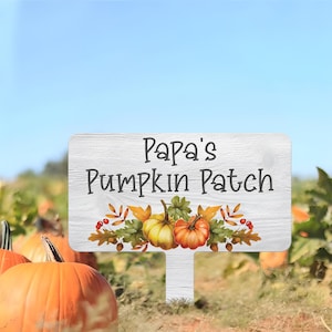 Metal Garden Decor, Fall Harvest Sign, Outdoor Pumpkin Patch Sign, Autumn Garden Decoration, Pumpkin Patch Farm Sign, Harvest Garden Decor