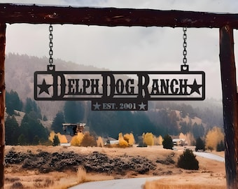 Personalized Metal Farm Entrance Sign, Custom Ranch Metal Sign, Large Family Name Sign, Established Sign, Family Name Plaque, Farmer Gift