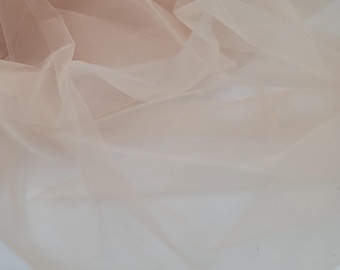 Nude Taupe Tan Champagne Italian Tulle - Skin Colors - Luxury Fine