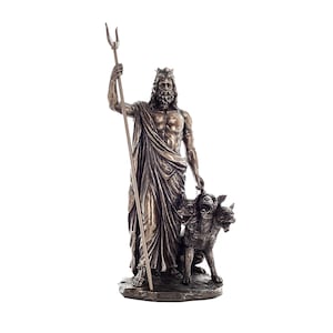 Hades God of the Underworld Statue – 32.5cm Cold Cast Bronze Greek Myth Decor