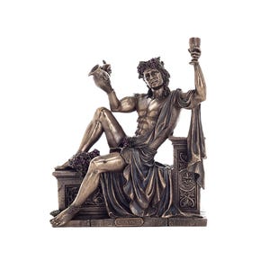 Dionysus Greek God of Wine Statue – 25cm Cold Cast Bronze Bacchus Pagan Decor