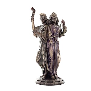 Hecate Statue: Cold Cast Bronze Greek Goddess Figurine
