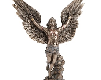 Icarus Statue 16×6.5×20.5 cm Cold Cast Bronze | Greek Mythology Winged Figure Decor
