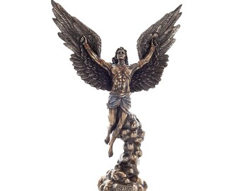 Icarus Greek Myth Statue – Cold Cast Bronze Winged Figurine, 37cm Flying Man Mythology Decor