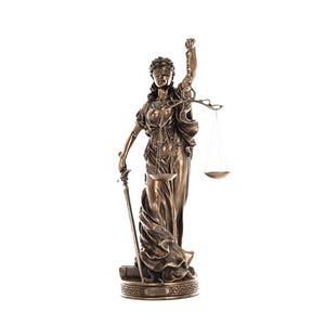 Themis Goddess of Justice Statue 63cm | Large Greek Law Figurine | Cold Cast Bronze Legal Decor