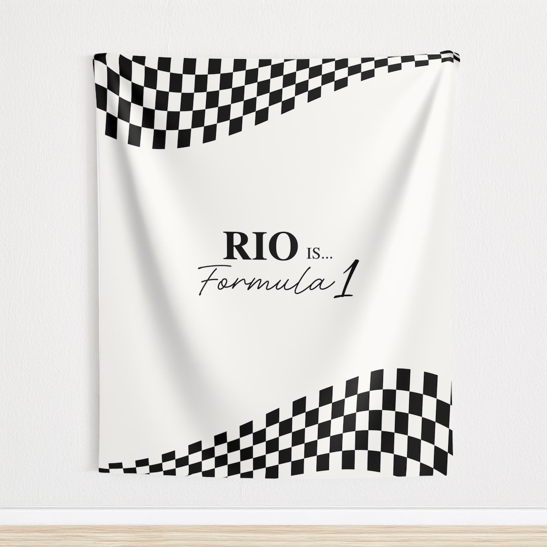 Race Car First Birthday Party Backdrop Fast One Car Themed First ...