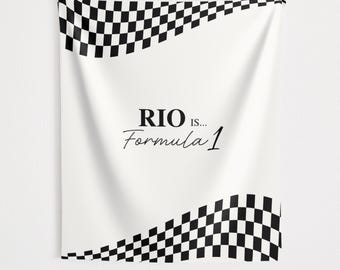 Geburtstagsparty-Hintergrund für Rennautos, Fast One Car Themed Erster Geburtstag, Racing-Party-Dekoration, Erste Runde, 1. Geburtstag, benutzerdefiniertes Banner