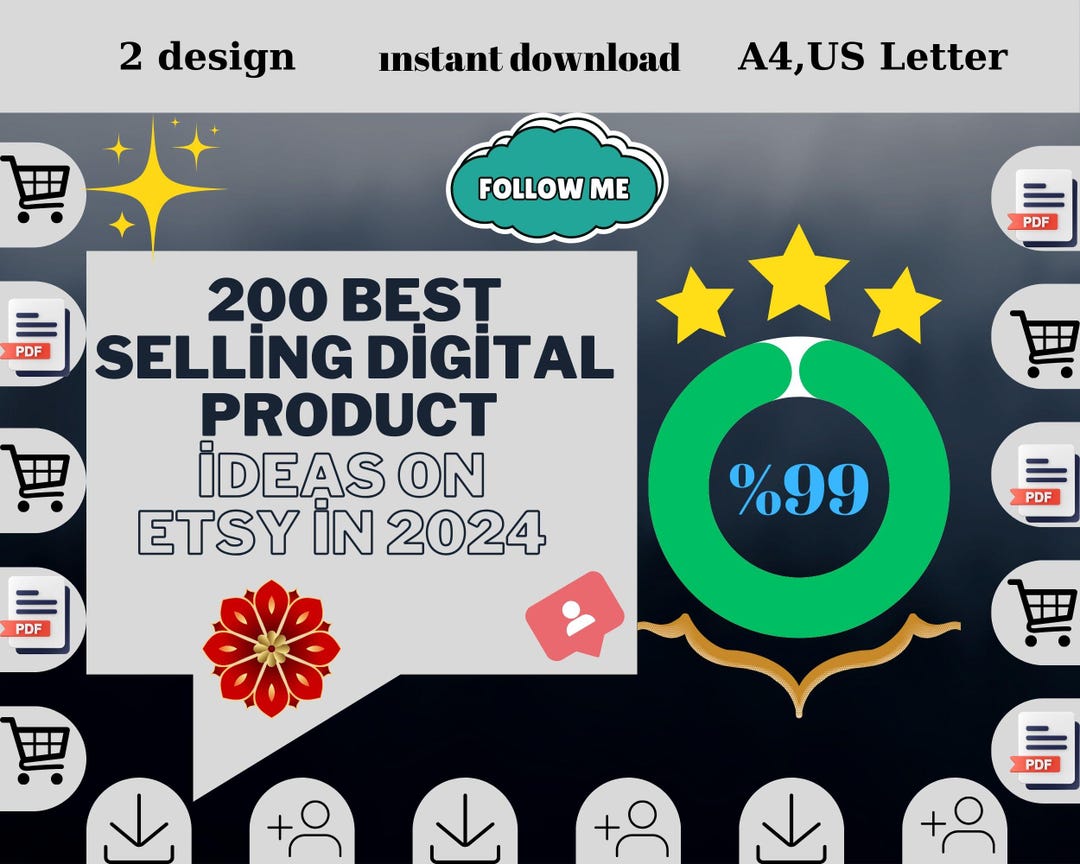 200 Best Selling Digital Product Ideas on Etsy in 2024 Dijital Download ...