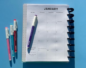2025/26 PRINTED Planner Refill - Classic Happy Planner Calendar Refill Pages