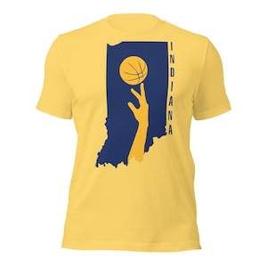 Indiana Basketball T-Shirt Crew Neck Vintage Indiana Sports Fan Gift Sports Apparel