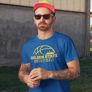 Golden State Basketball Crew Neck T-Shirt Vintage Bay Area Sports Fan Gift San Francisco Sports Apparel