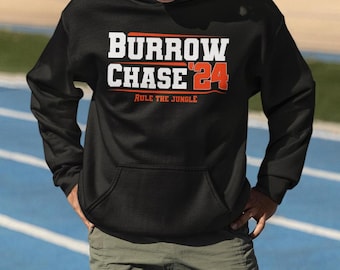 Joe Burrow Ja'marr Chase 2024 Presidential Campaign Hoodie | Cincinnati Bengals Hoodie Sweatshirt | Rule The Jungle | Gift for Bengals Fan